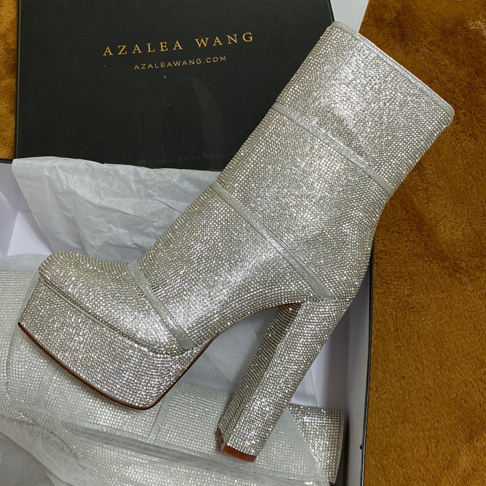 Azalea Wang Rhinestone Booties